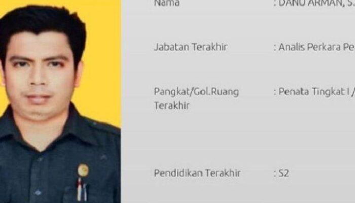 Dipecat Dari Hakim Danu Arman Kembali Aktif Jadi PNS