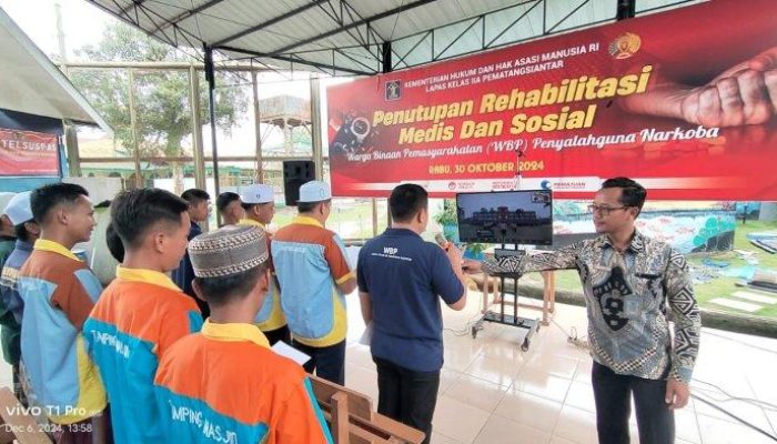 Lapas Kelas IIA Pematangsiantar Ikuti Gladi Kegiatan Presiden Menyapa Warga Binaan