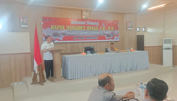 Mangihut Sinaga Anggota DPR-MPR RI Lakukan Kunjungan Spesifikasi ke Polres Simalungun