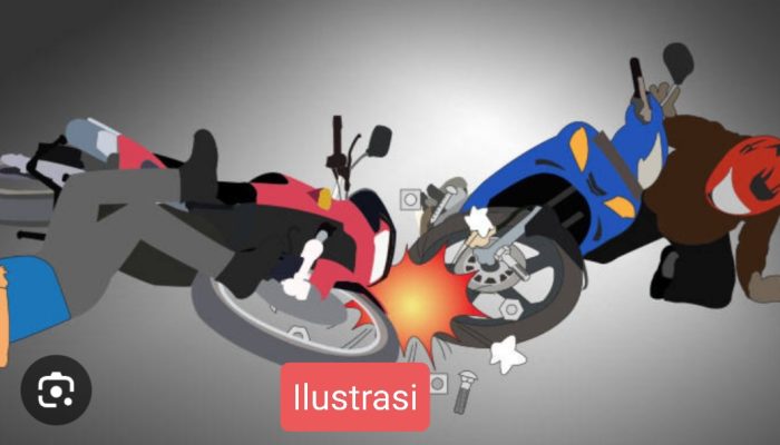 Vixion VS Beat Tabrakan Satu Orang Tewas
