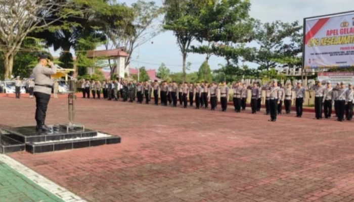Kapolres Simalungun Pimpin Apel Operasi Keselamatan Toba 2025