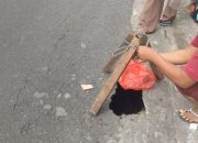 Aspal Berlubang di Kelurahan Banjar Ancam Keselamatan Pengguna Jalan