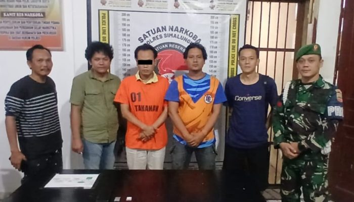 Unit Intel Kodim 0207/Simalungun Amankan Seorang Pria Diduga Terlibat Kasus Narkoba Di Perdagangan Kabupaten Simalungun.