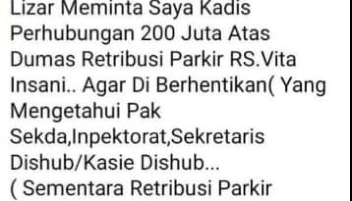 Curhat Kadishub Pematangsiantar Dimintai 200 Juta Oleh Kanit Tipikor