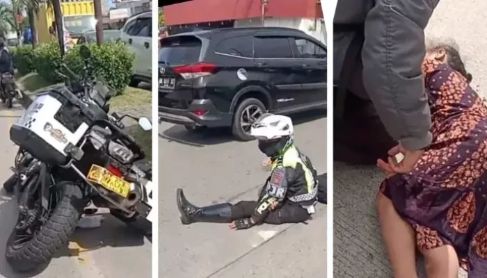 Dua Motor PJR Polda Sumut Tabrak Pejalan Kaki