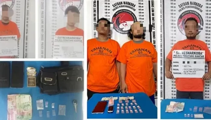Sat Resnarkoba Pematangsiantar Gulung Lima Tersangka di 3 Lokasi