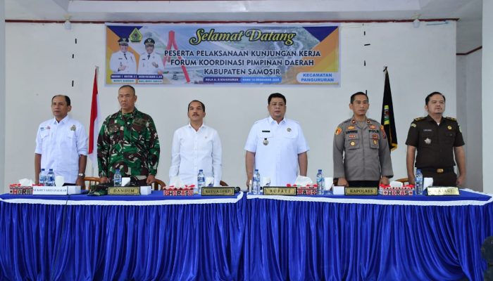 Kunker FKPD, Bupati Vandiko Instruksikan Antisipasi Akses Jalan dan Segala Sektor Jelang Nataru di Samosir