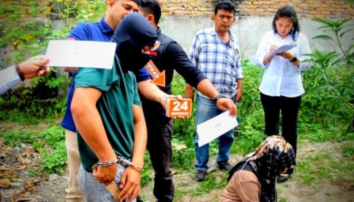 Dalam Adegan Rekontruksi Pembunuhan Siswi SMP Terungkap Pelaku Sempat Setubuhi Korban