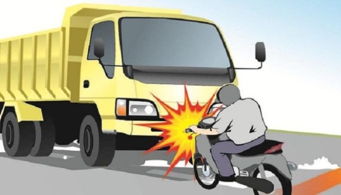 Pengendara Sepeda Motor Tewas Tabrak Truk di Simalungun