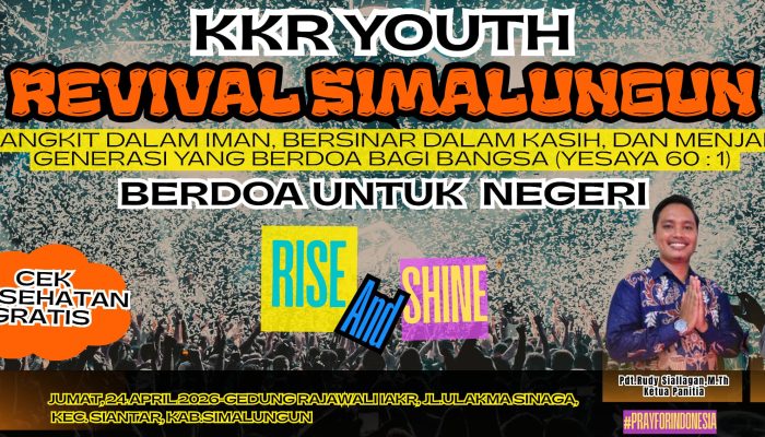 Ribuan Pemuda Kristen hadir di Acara KKR “Rise & Shine,” Youth Revival Ajak Pemuda Pematangsiantar-Simalungun Berdoa Bagi Negeri
