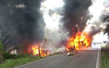 ALS Tabrak Truk Tangki, 16 Orang Tewas Terbakar