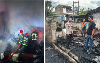 Dua Rumah Ludes Terbakar di Pematangsiantar