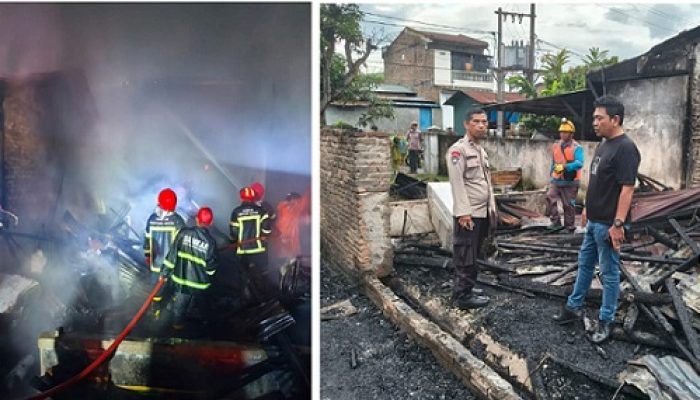 Dua Rumah Ludes Terbakar di Pematangsiantar