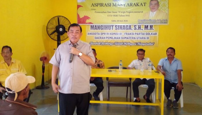 Mangihut Sinaga Serap Aspirasi Masyarakat di Daerah Pemilihannya