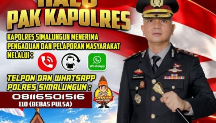 Polres Simalungun Buka Layanan “Hallo Kapolres”, Warga Bisa Adukan Masalah Langsung via WhatsApp